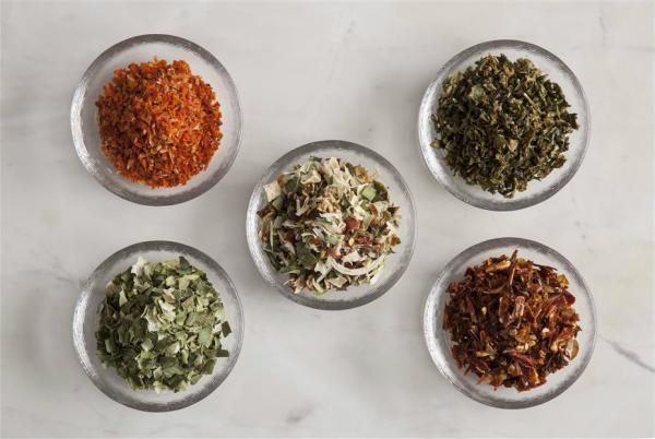 Αποξηραμένα λαχανικά για τα φαγητά