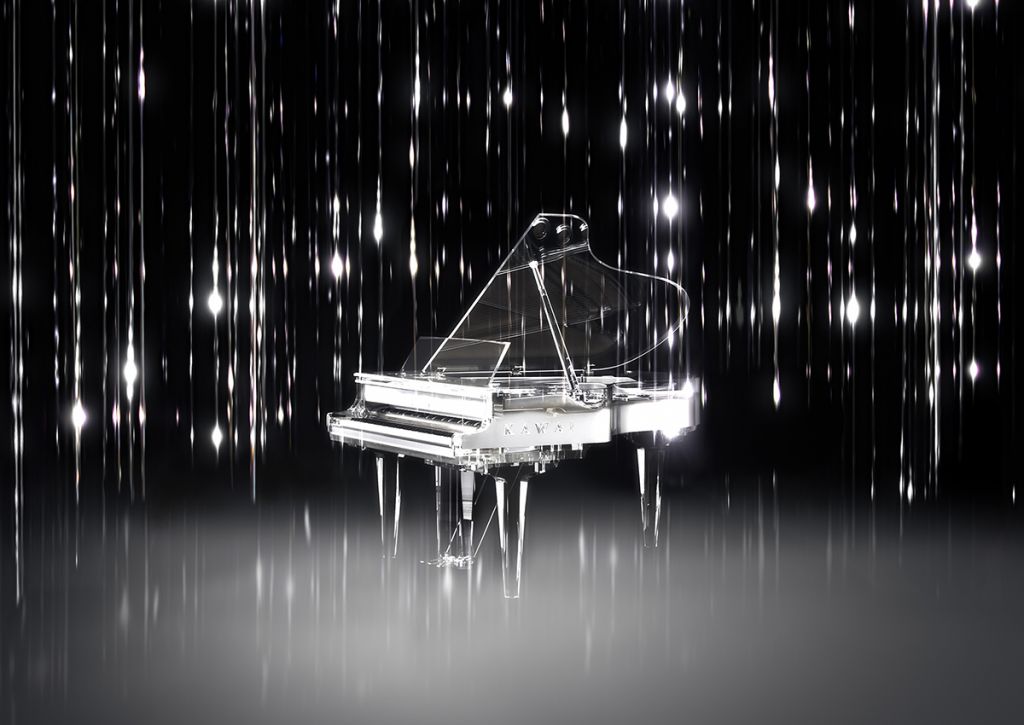 Ένα μοντέρνο γυάλινο πιάνο στο Milan Design Week