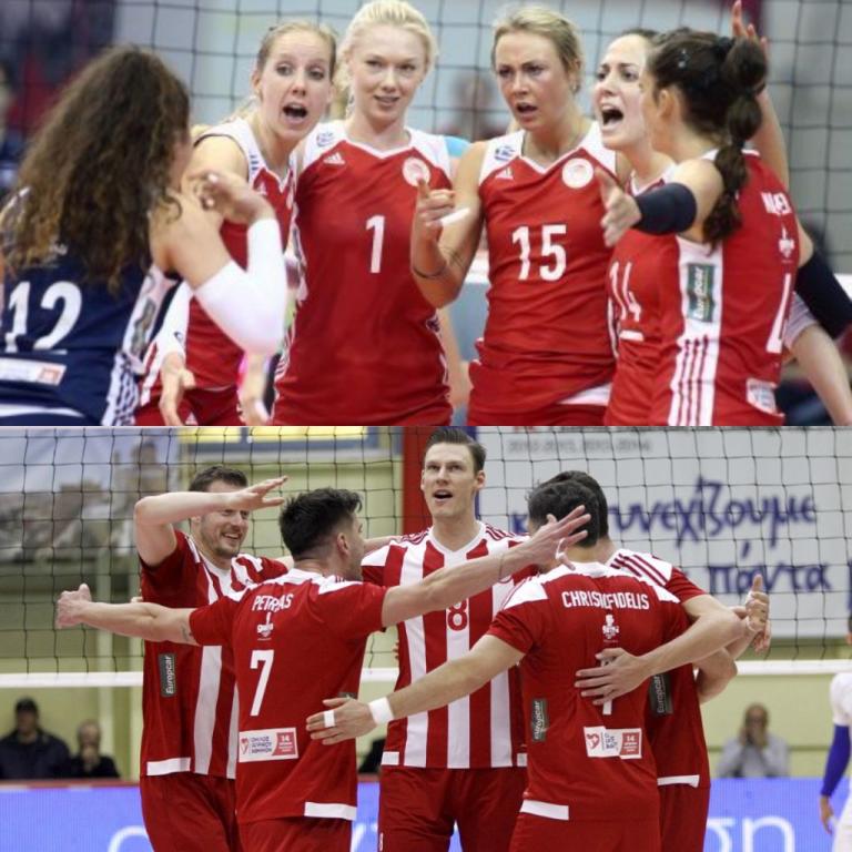 Ραντεβού με την ιστορία έχουν οι ομάδες βόλεϊ του Ολυμπιακού