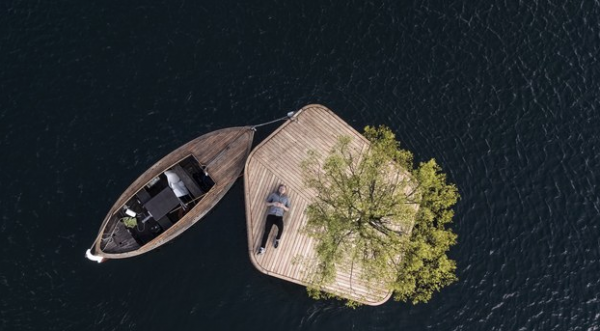 Ένα τεχνητό ξύλινο νησί στη μέση της Κοπεγχάγης