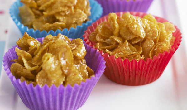 Cupcakes με κορνφλεικς και μέλι