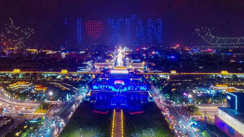 Ταυτόχρονη πτήση για 1.374 κινεζικά drones