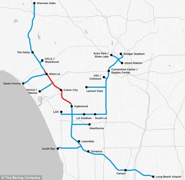 Σε λίγους μήνες το πρώτο τμήμα του υπόγειου δικτύου μεταφορών της Boring Company