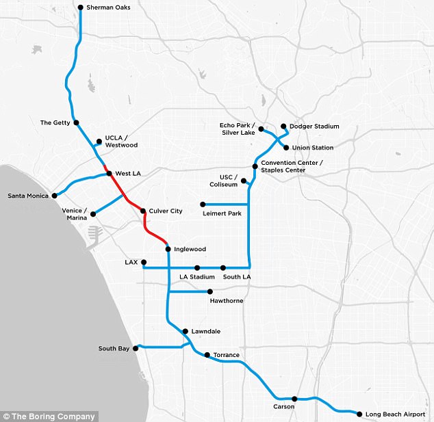Σε λίγους μήνες το πρώτο τμήμα του υπόγειου δικτύου μεταφορών της Boring Company