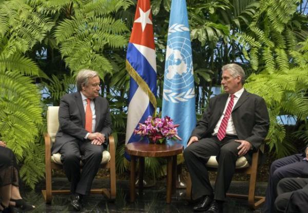 Με το νέο πρόεδρο της Κούβας συναντήθηκε ο Γκουτέρες
