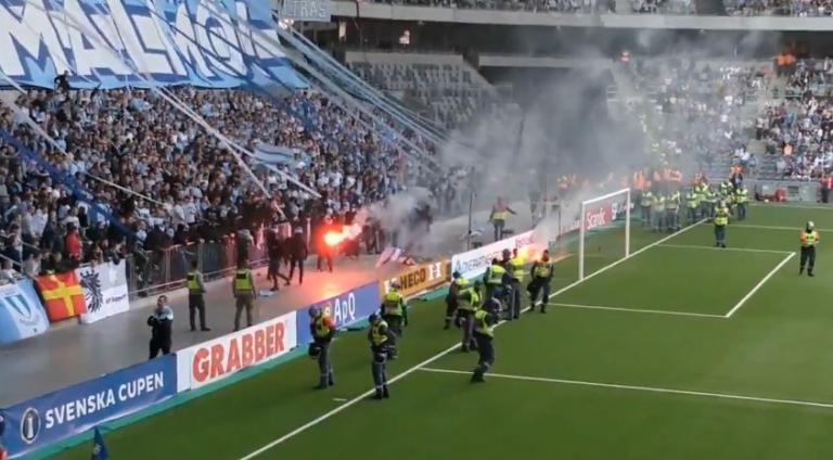 Επεισόδια στον τελικό Κυπέλλου της Σουηδίας [Βίντεο]