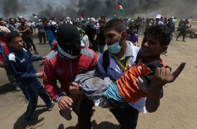 «Φλέγεται» η Γάζα ενώ εγκαινιάζεται η πρεσβεία των ΗΠΑ στην Ιερουσαλήμ