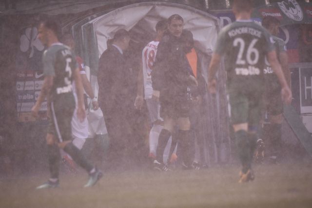 Οριστική διακοπή στο Παναθηναϊκός – Ξάνθη λόγω βροχής