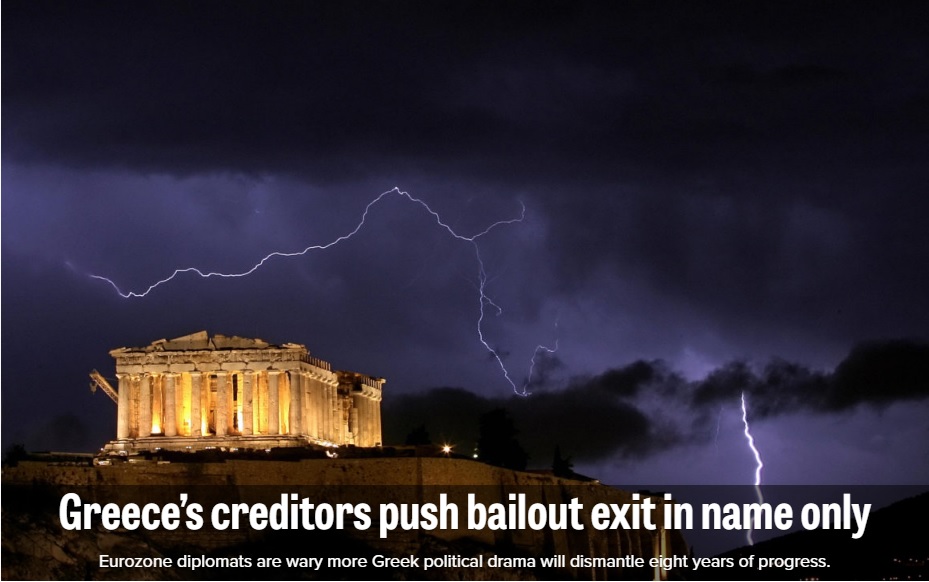 Politico: Κατ' όνομα μόνο η έξοδος της Ελλάδας από τα μνημόνια