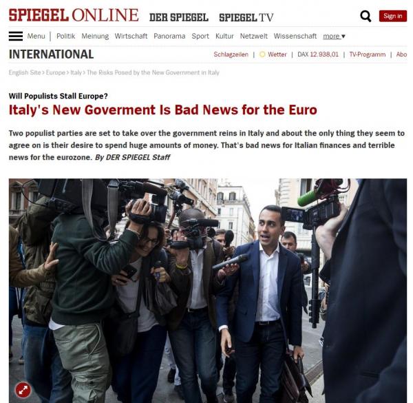 Ιταλικές αντιδράσεις για το άρθρο του Spiegel