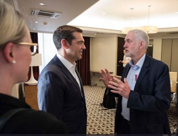 Για τη συνεργασία των αριστερών δυνάμεων στην ΕΕ συζήτησαν Τσίπρας-Κόρμπιν