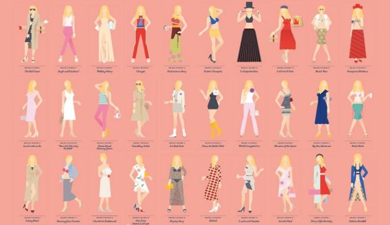 Sex and the City: 69 outfit της Κάρι σε ένα πόστερ