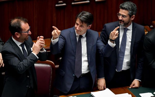 Ψήφος εμπιστοσύνης στην κυβέρνηση Κόντε