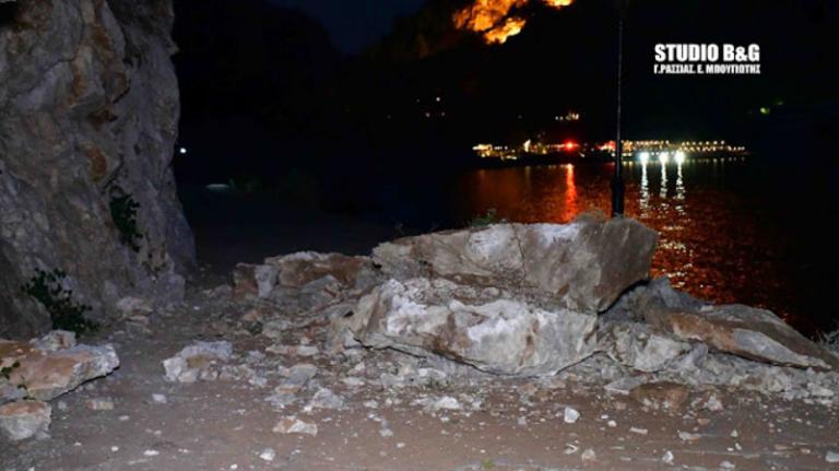 Ναύπλιο: Κατολίσθηση στην ομορφότερη διαδρομή (βίντεο)