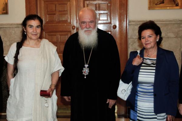 Συνάντηση του Αρχιεπισκόπου Ιερωνύμου με την Λυδία Κονιόρδου