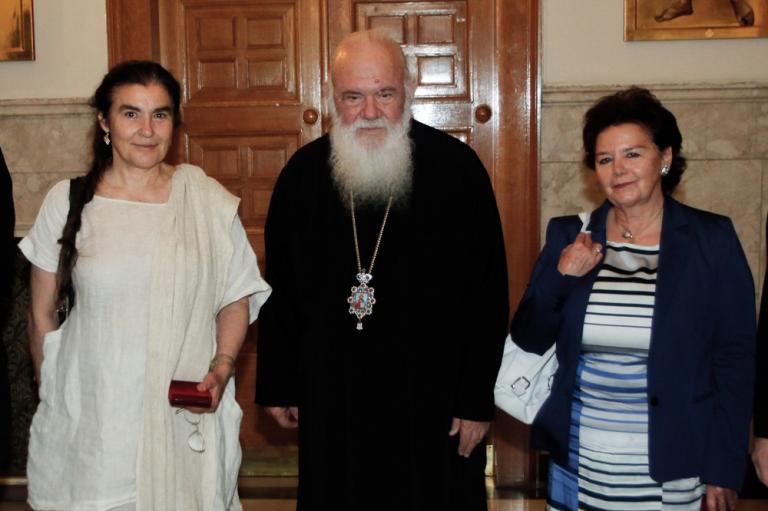 Συνάντηση του Αρχιεπισκόπου Ιερωνύμου με την Λυδία Κονιόρδου