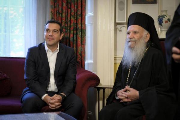 Συνάντηση Τσίπρα με τον Αρχιεπίσκοπο Θυατείρων και Μεγάλης Βρετανίας