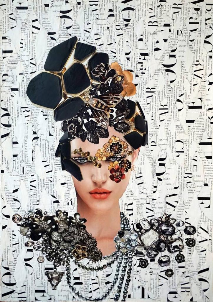 Κολάζ με ρετρό αισθητική και άφθονη μόδα