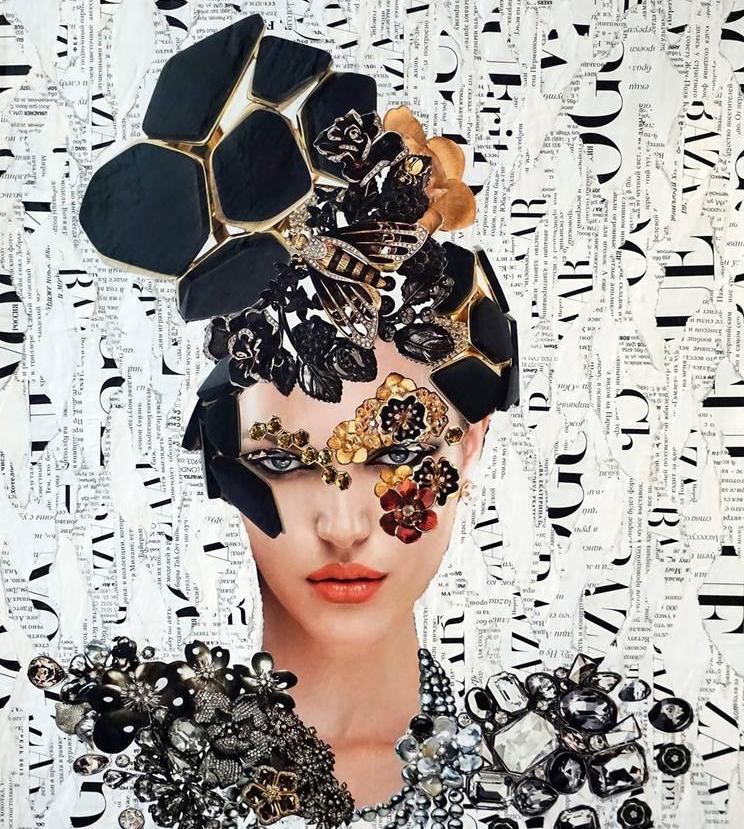 Κολάζ με ρετρό αισθητική και άφθονη μόδα