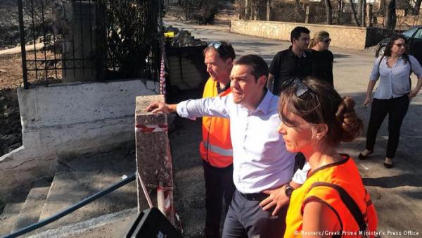 Διακριτικά ο Αλ. Τσίπρας στο Μάτι