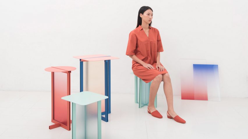 Όμπρε παστέλ έπιπλα