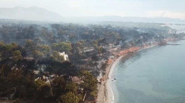 Εικόνες βιβλικής καταστροφής στο Μάτι από ψηλά