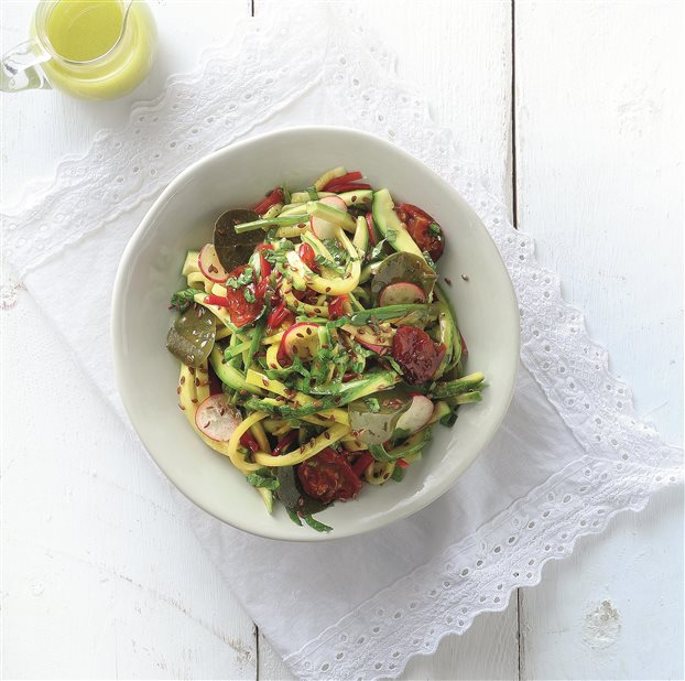 Δροσερή κολοκυθοσαλάτα με βινεγκρέτ δυόσμου