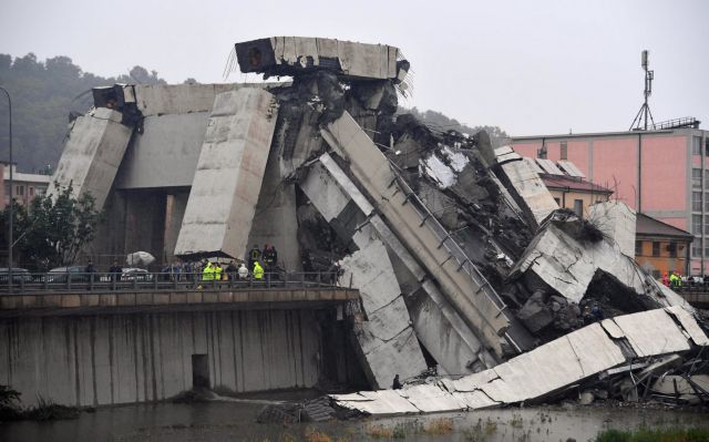 Τραγωδία Γένοβα: Μεγάλες φθορές είχε η γέφυρα που έπεσε (Εικόνες)