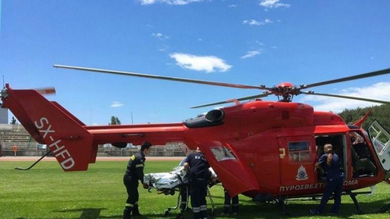 Θεσσαλονίκη: Αεροδιακομιδή ασθενούς με ελικόπτερο από το ΕΚΑΒ