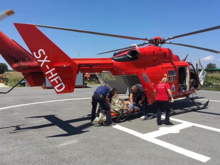 Αεροδιακομιδή τουρίστα από τη Χαλκιδική στη Θεσσαλονίκη