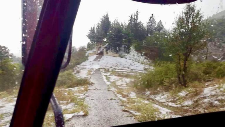 Σφοδρή χαλαζόπτωση στην Κόνιτσα