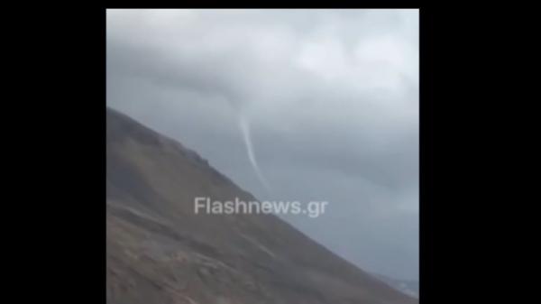 Εντυπωσιακό βίντεο με ανεμοστρόβιλο στην Κρήτη