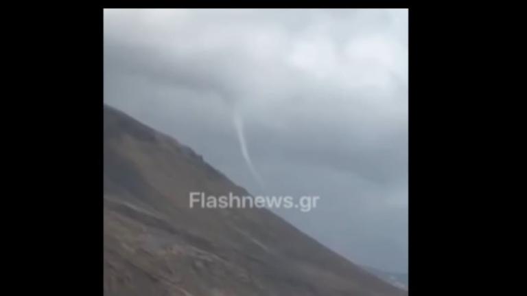 Εντυπωσιακό βίντεο με ανεμοστρόβιλο στην Κρήτη