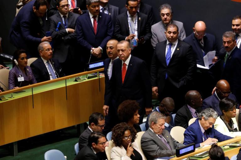 Επιδεικτική αποχώρηση Ερντογάν από την ομιλία Τραμπ στον ΟΗΕ