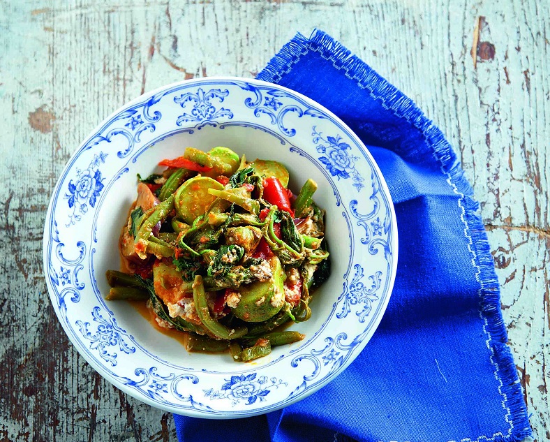 Τουρλού με κολοκυθοκορφάδες