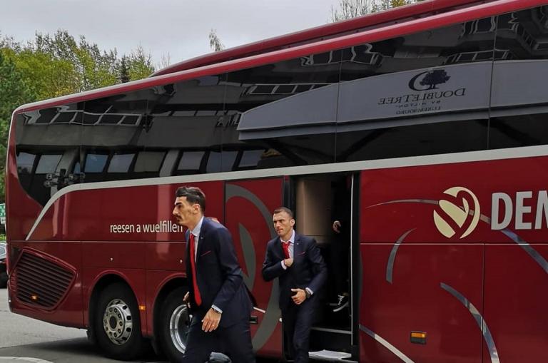 Η άφιξη του Ολυμπιακού στο Λουξεμβούργο