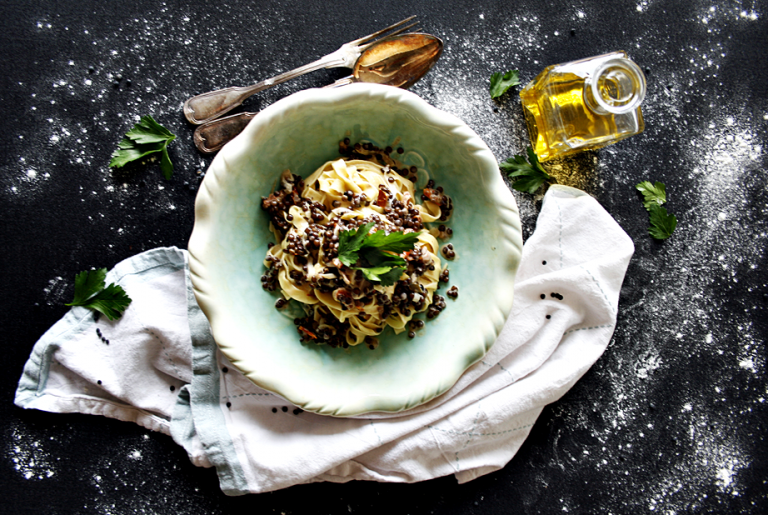 Ταλιατέλες με φακές