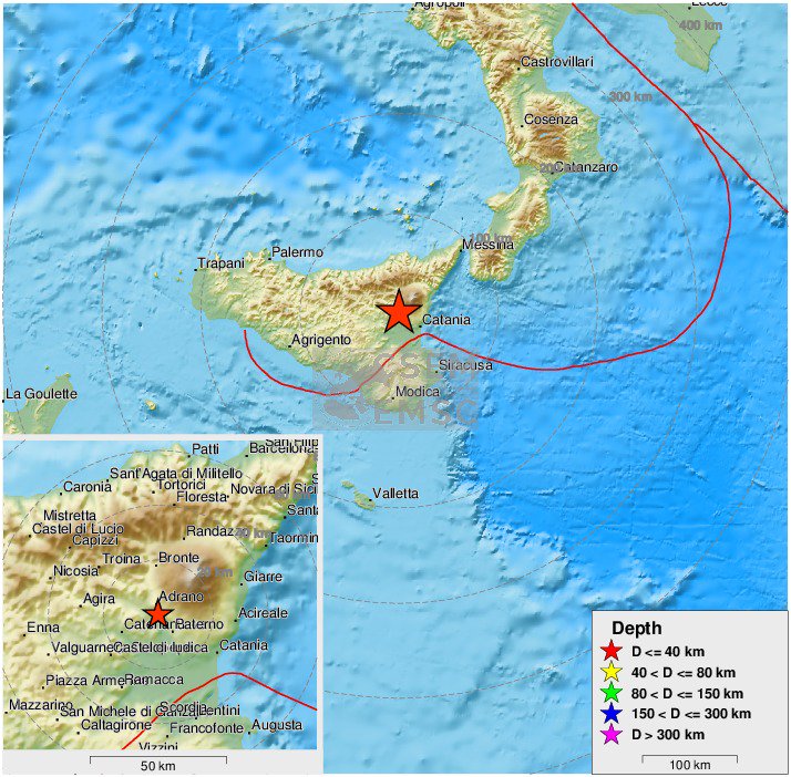 Σεισμός 4,8 Ρίχτερ στην Σικελία