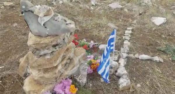 Αυτοσχέδιο μνημείο στον τόπο που σκοτώθηκε ο Κατσίφας, παρουσιάζουν αλβανικά ΜΜΕ