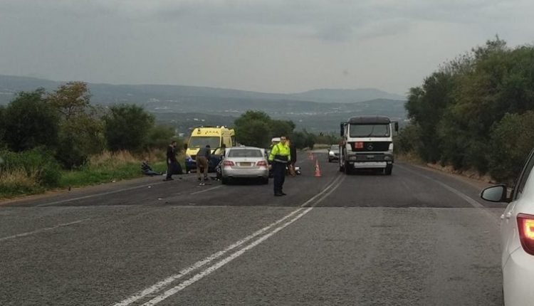 Ρέθυμνο: Μετωπική σύγκρουση αυτοκινήτων στο ύψος της Σκεπαστής