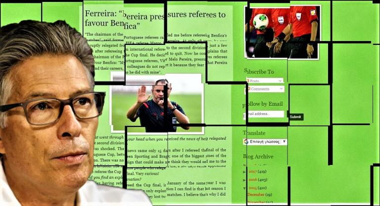 «Ο Περέιρα μου τηλεφωνούσε πριν από αγώνες της Μπενφίκα»