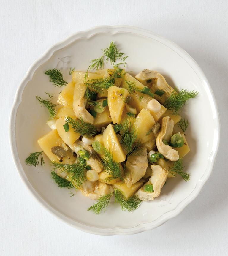 Πατατοσαλάτα µε αγκινάρες τουρσί