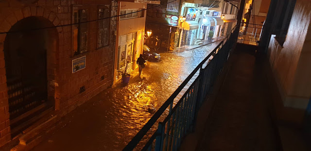 Σοβαρές ζημιές από ισχυρή βροχόπτωση στη Μυτιλήνη