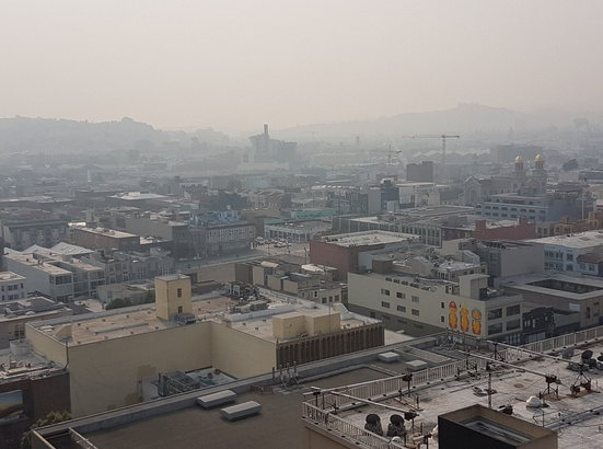 Ατμοσφαιρική ρύπανση στο Σαν Φρανσίσκο εξαιτίας της πυρκαγιάς στη βόρεια Καλιφόρνια