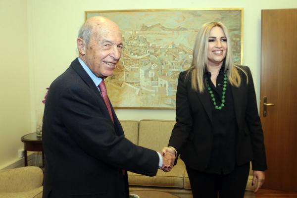 Συνάντηση Κώστα Σημίτη με Φώφη Γεννηματά