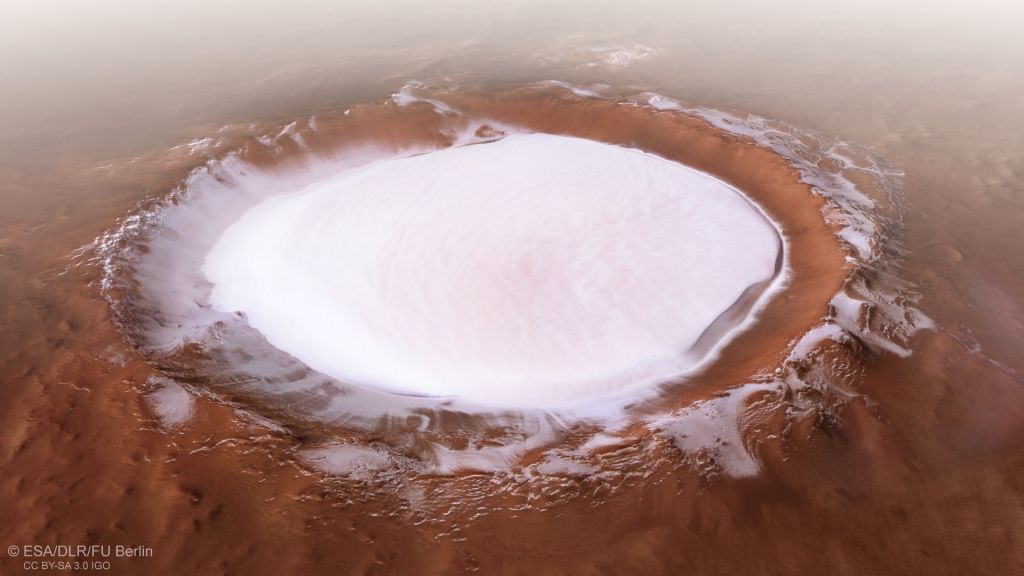 Εντυπωσιακή φωτογραφία από τον χιονισμένο Άρη