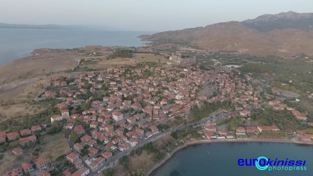 Λέσβος: Ο Μόλυβος από ψηλά
