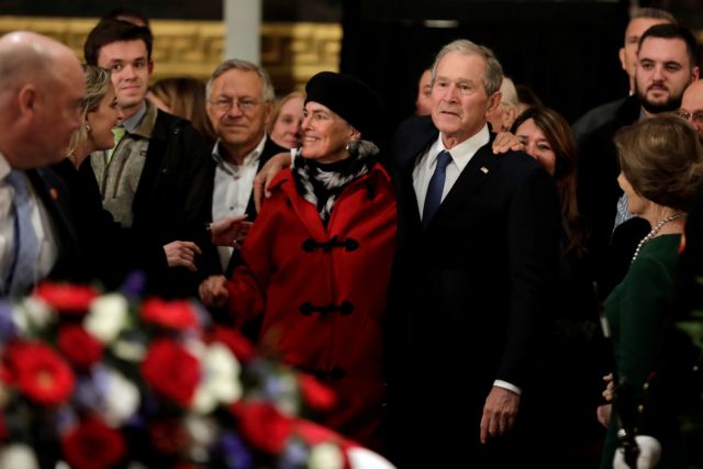 Εθνικό πένθος για την κηδεία του Τζορτζ Μπους – Πλήθος πολιτικών αρχηγών στην κηδεία