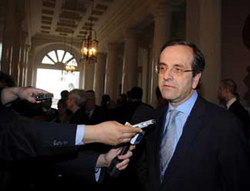 Αντίθετος με την εμπλοκή του ΔΝΤ σε πιθανό σχέδιο στήριξης της Ελλάδας ο Αντ.Σαμαράς