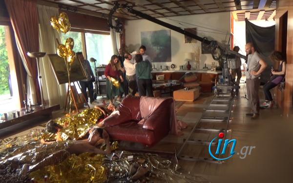 Στα γυρίσματα της ταινίας «Το μαγικό δέρμα»